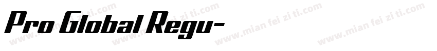 Pro Global Regu字体转换